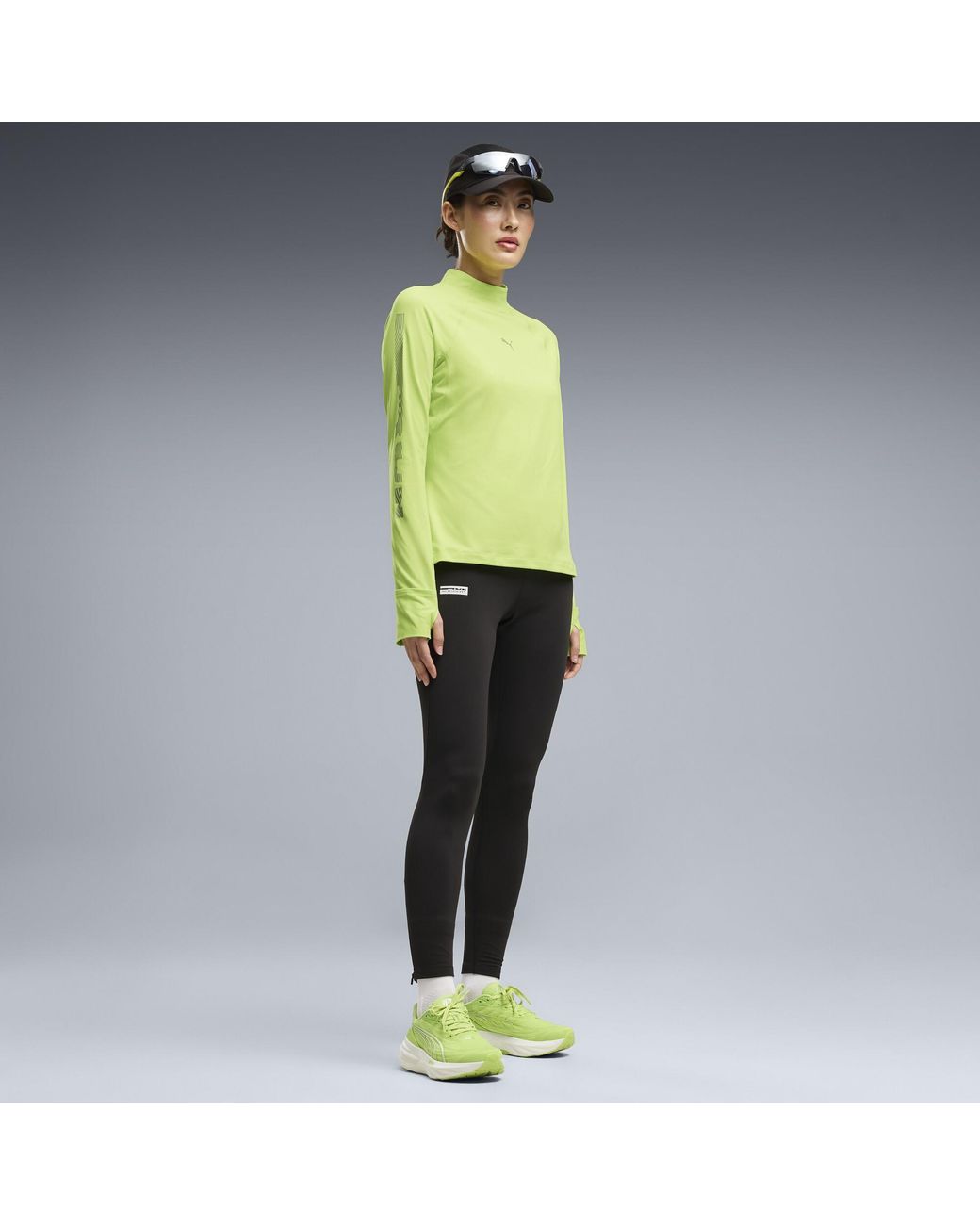 PUMA Green Brightstride Cloudspun Long Sleeve T-Shirt