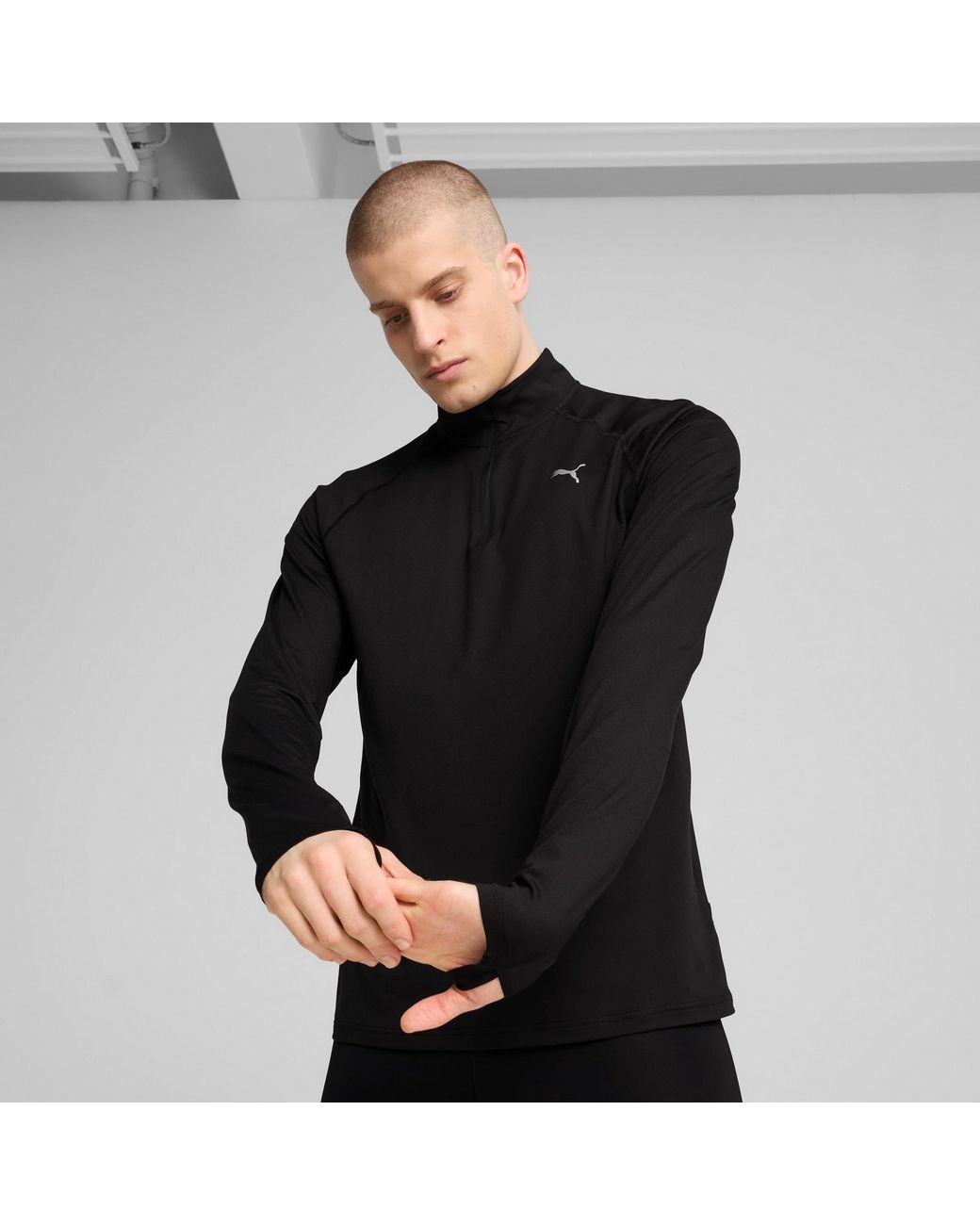 PUMA Velocity Cloudspun Hardlooptop Met Kwartrits Voor in het Black