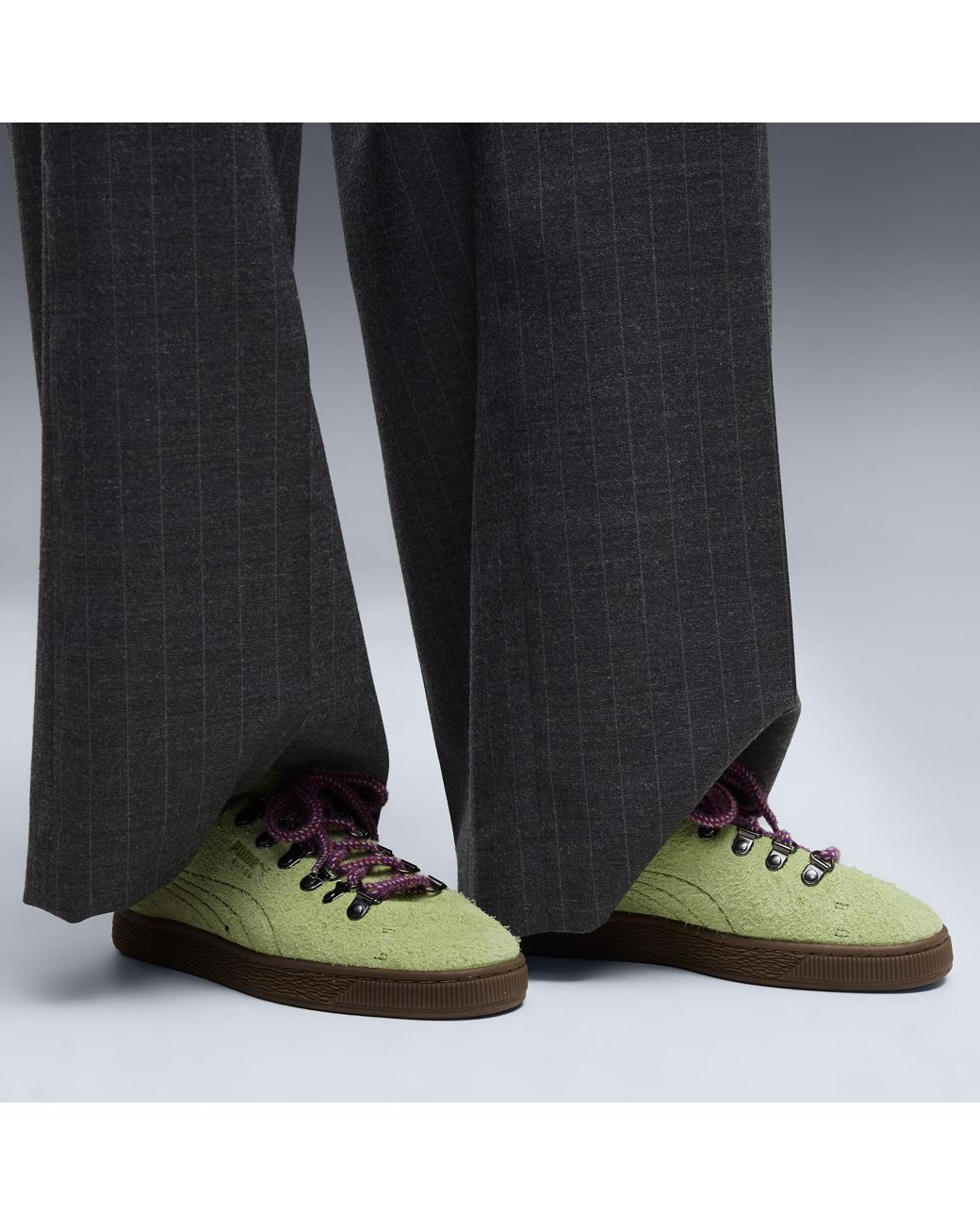 PUMA Green Suede Hike Sneakers