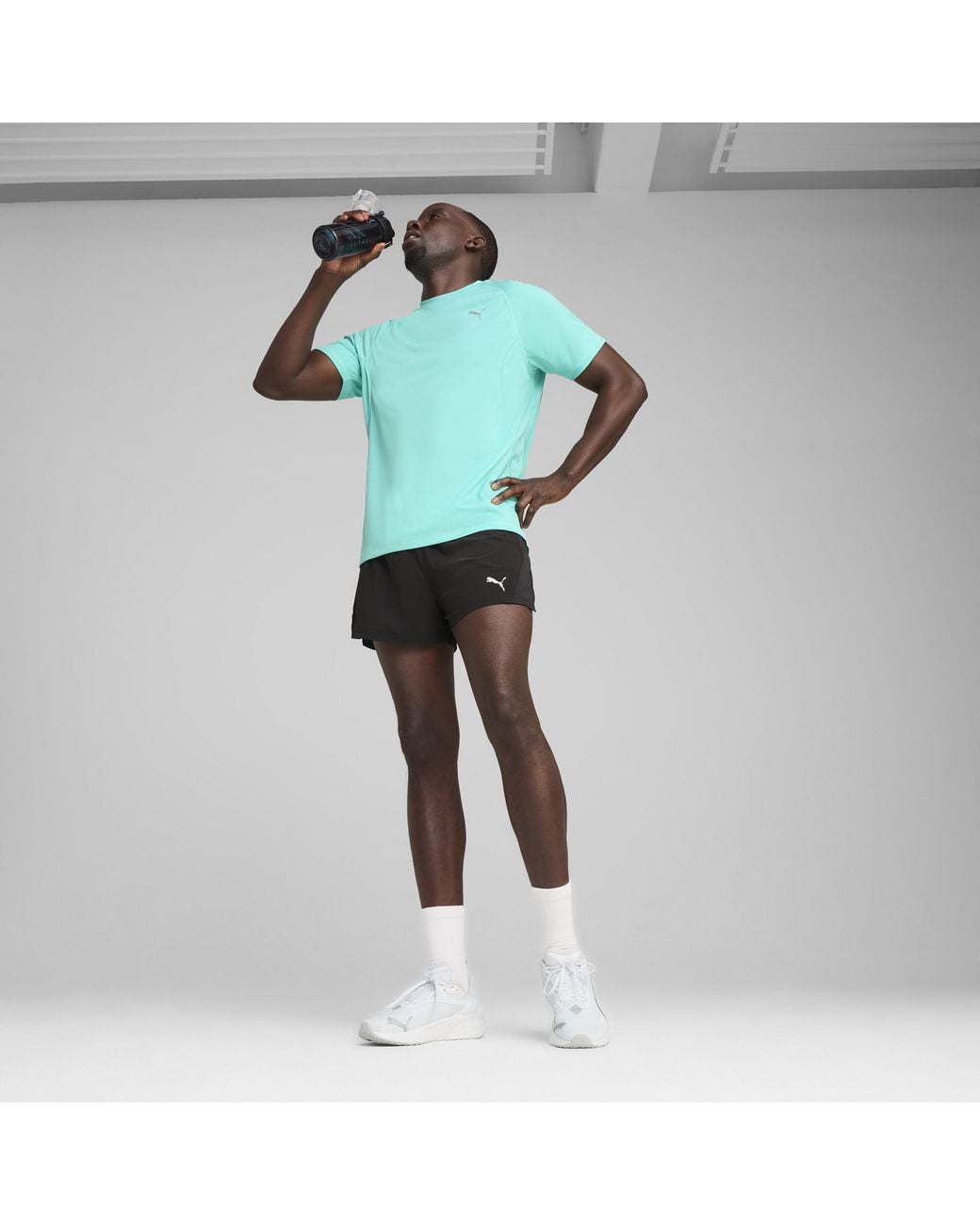 PUMA Black Velocity 3" Split Shorts for men