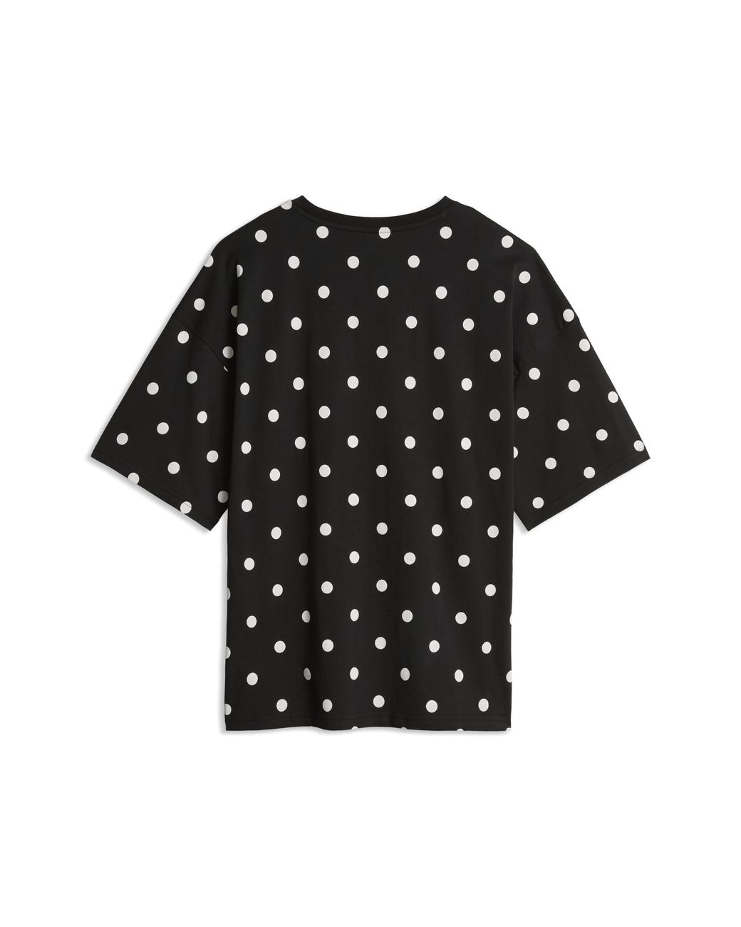 PUMA Black Oversized Polka-Dot T-Shirt