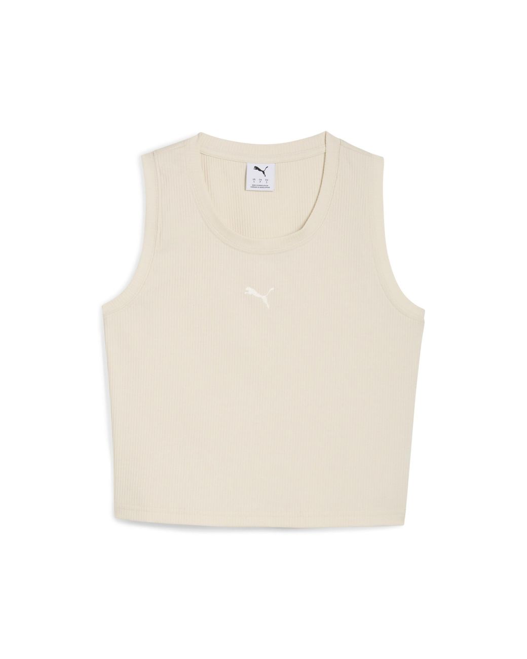 PUMA Gray Elevated Essentials Ribbed Tank Top