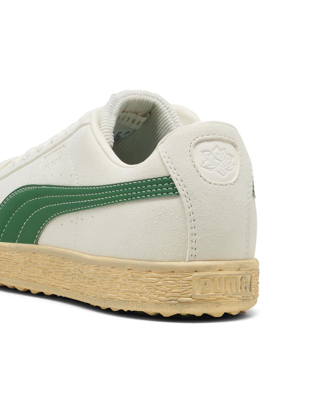 PUMA White 30904 Suede Golf Shoes for men