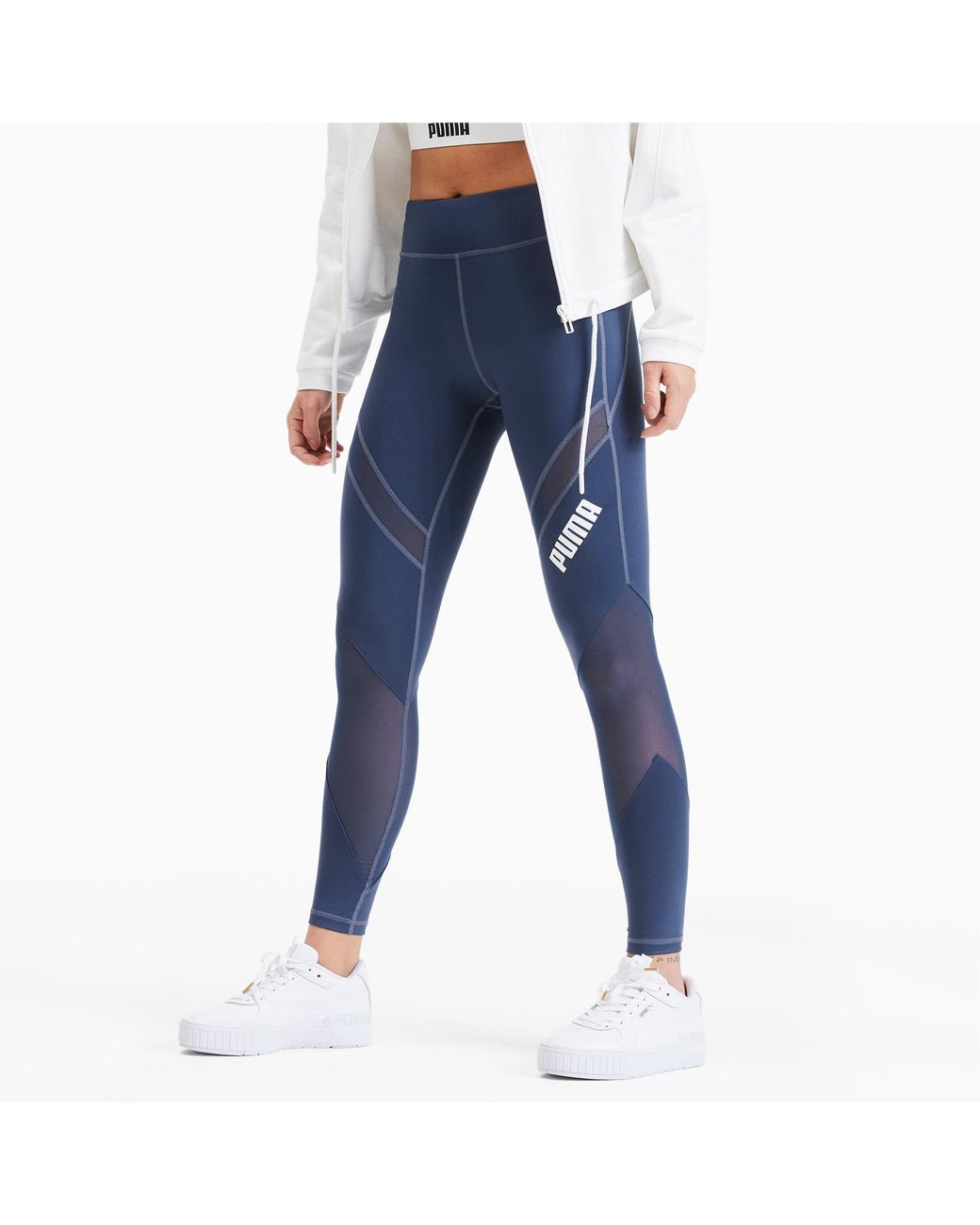 PUMA X PAMELA REIF Mid Waist Training Leggings in Blau | Lyst AT