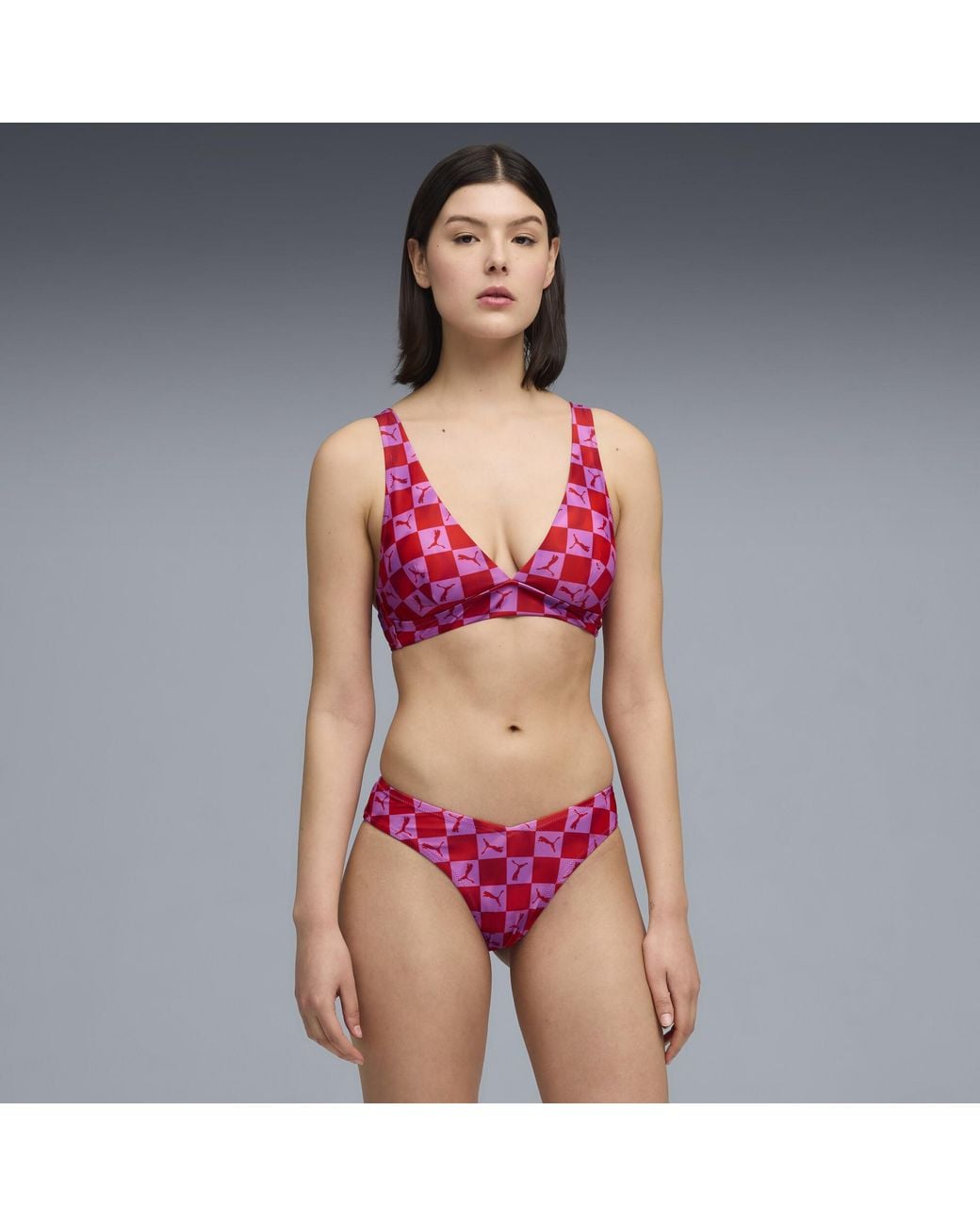 PUMA Bikinitop Voor Roze/Rood, Maat in het Red