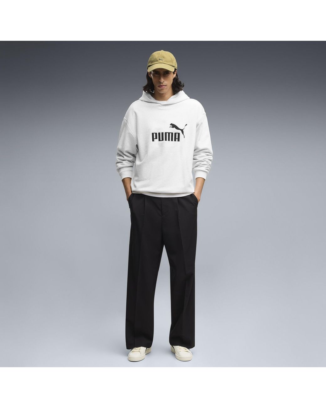 PUMA White Essentials Elevated No. 1 Relaxed Hoodie for men