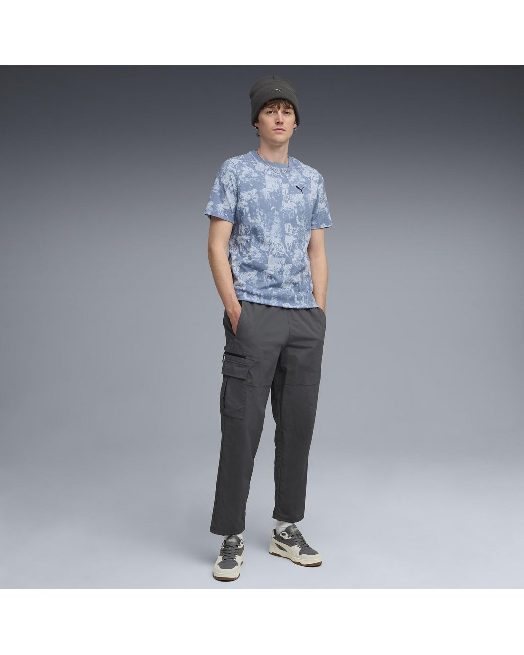 PUMA Gray Tech Better Woven Pants for men