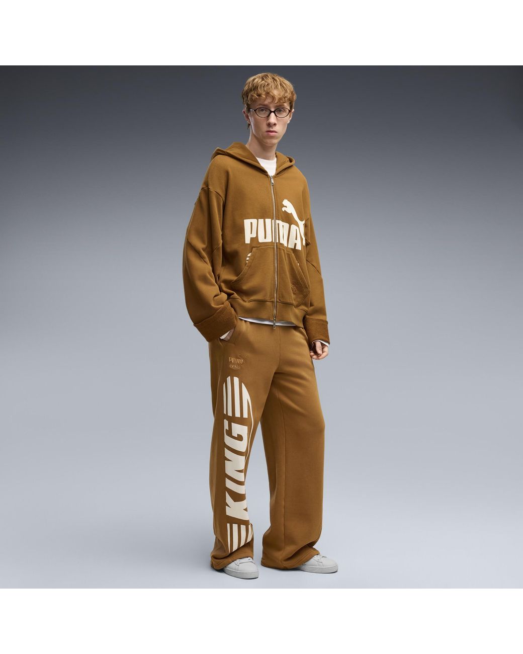 PUMA Brown King Oversized Sweatpants for men