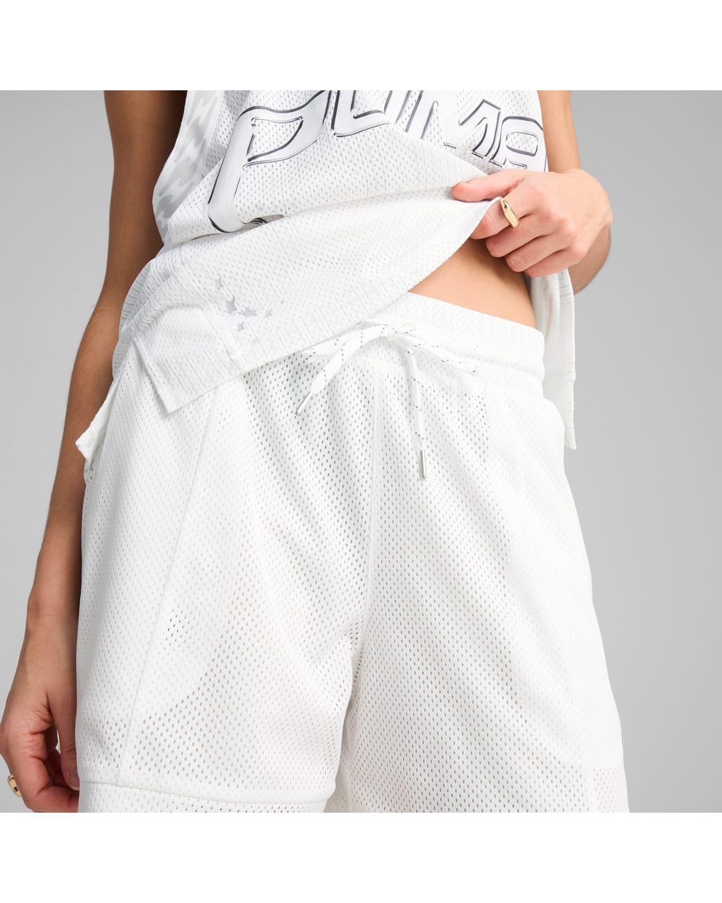 PUMA Jer-She Basketbalshort Voor in het White