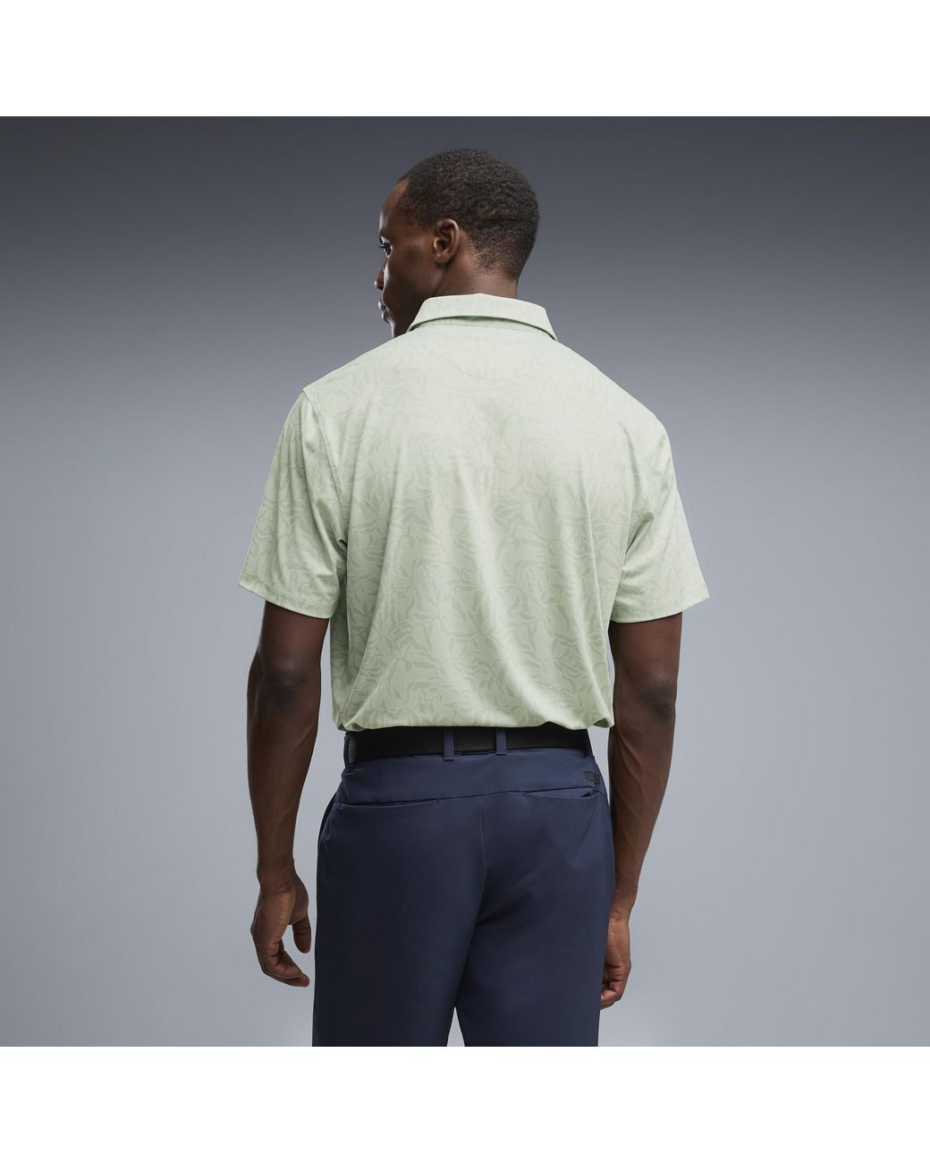 PUMA Green Cloudspun Marine Botanical Polo for men
