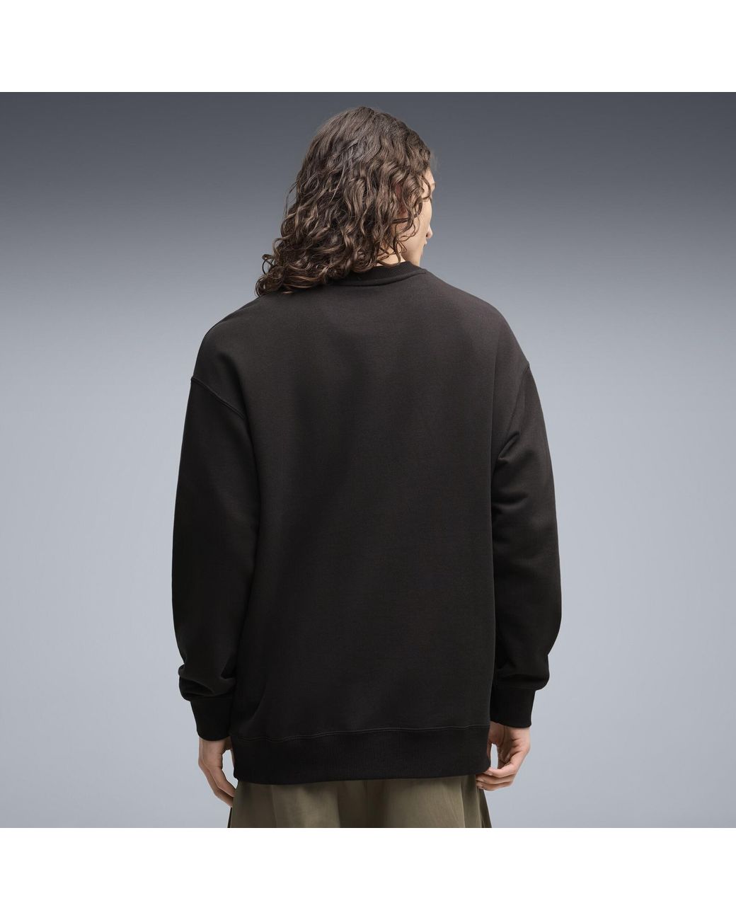 PUMA Black Wardrobe Essentials Relaxed Crew for men