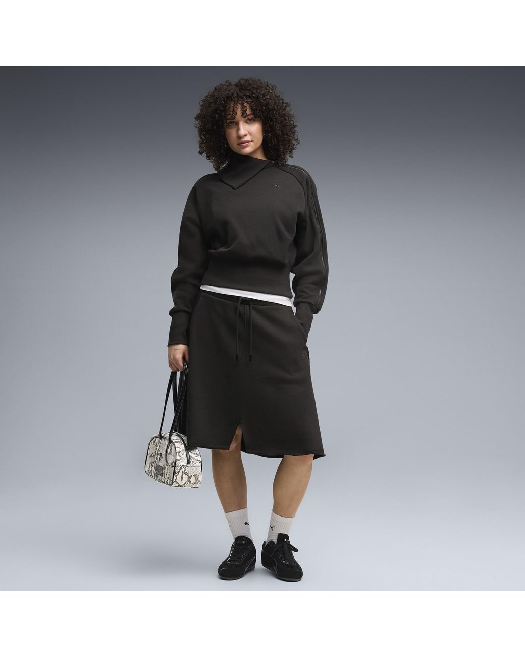 PUMA Black T7 Asymmetrical Zip Sweatshirt