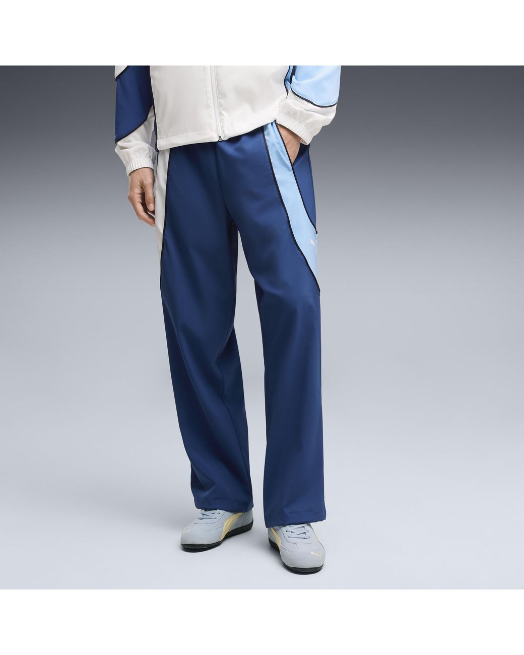PUMA Blue Manchester City Tech-X Relaxed Track Pants for men