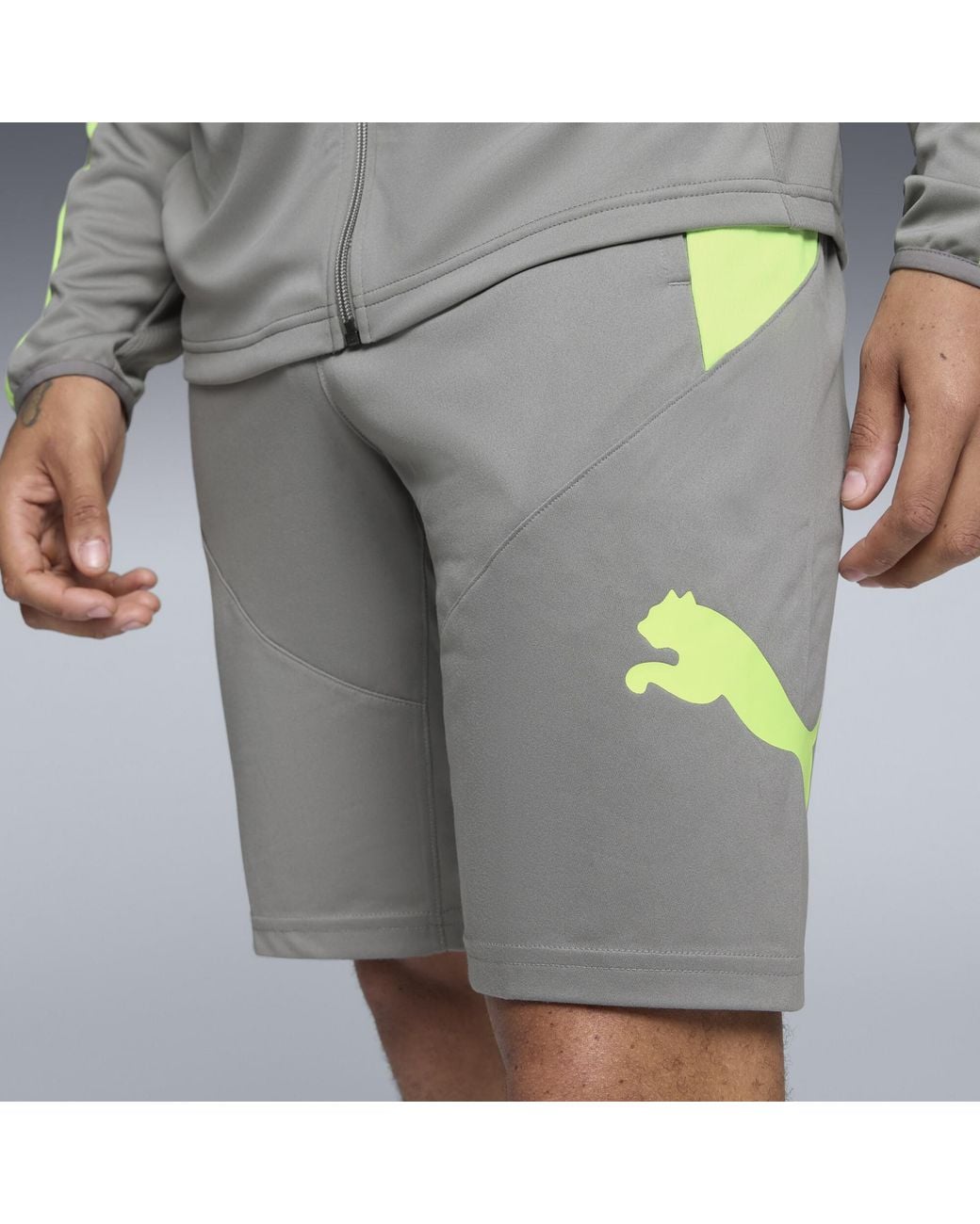 PUMA Gray Train 10" Shorts for men