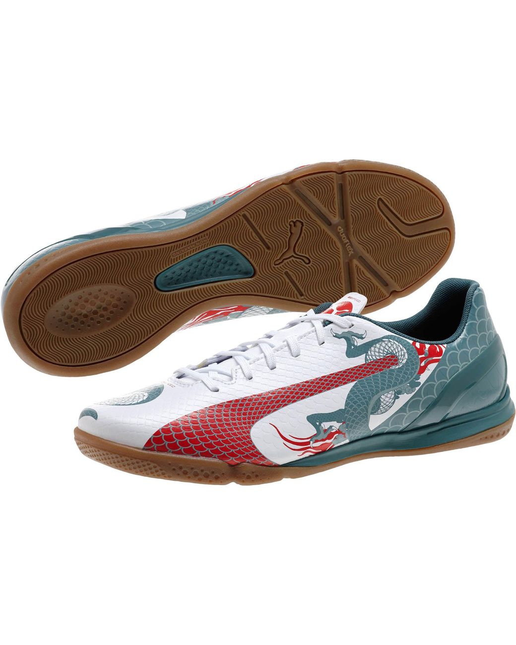 PUMA Synthetic Dragon Evospeed 4.3 Graphic It Indoor Soccer Shoes in White  for Men | Lyst