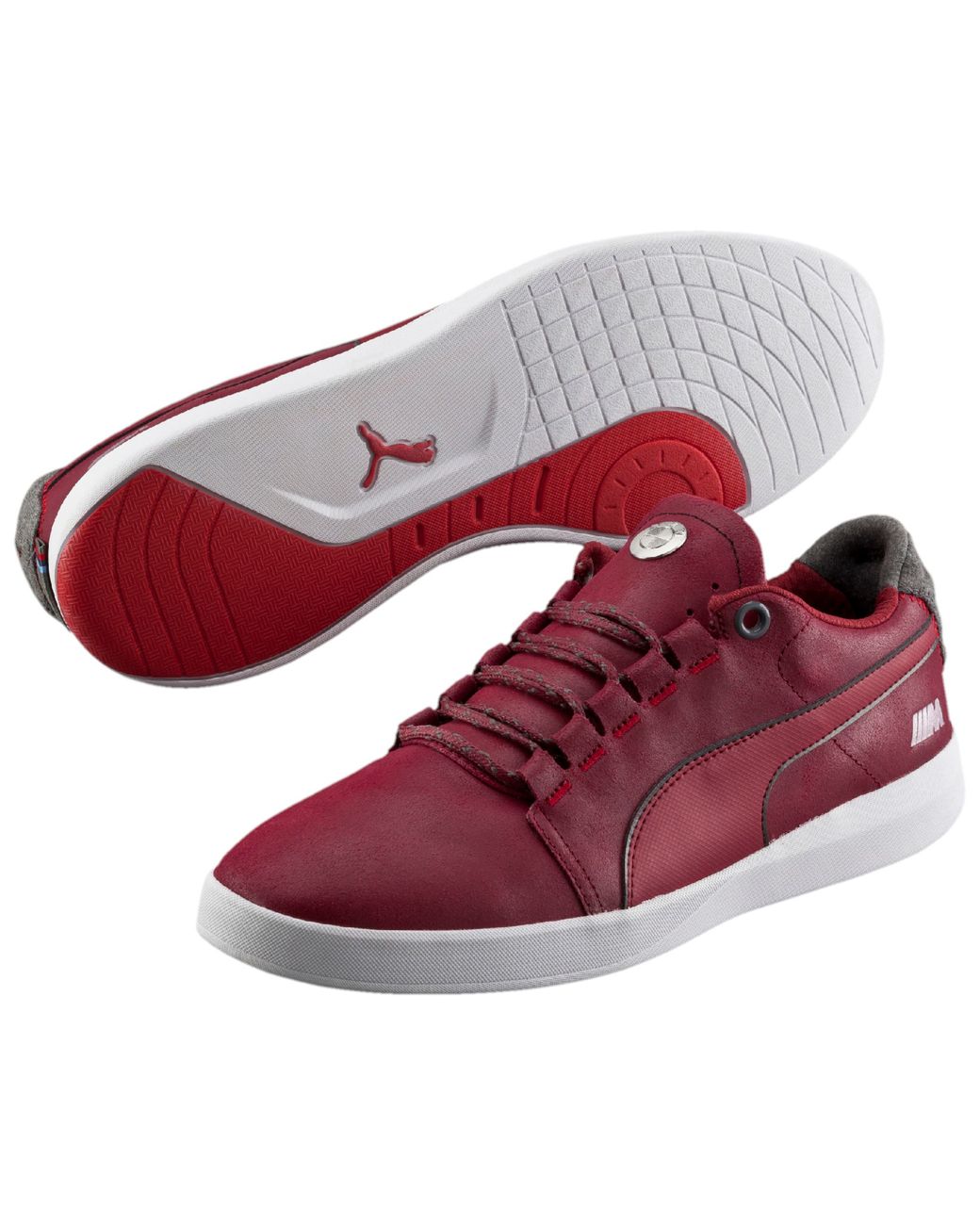 PUMA Leather Bmw Grille Men's Shoes in Red for Men | Lyst