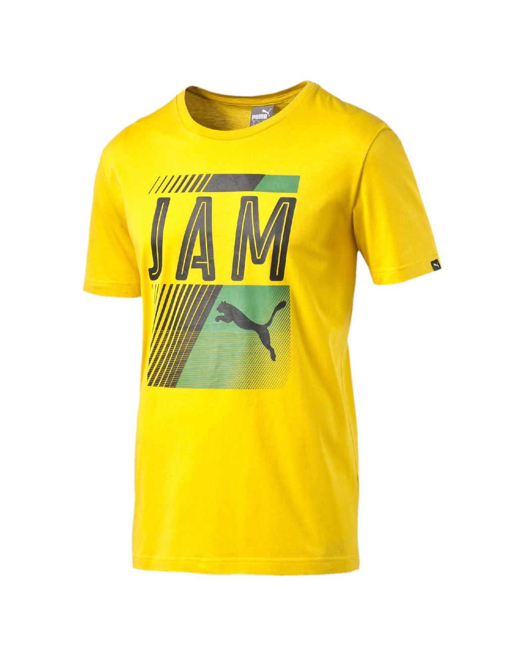PUMA Cotton Jamaica Fan T-shirt in Yellow for Men | Lyst