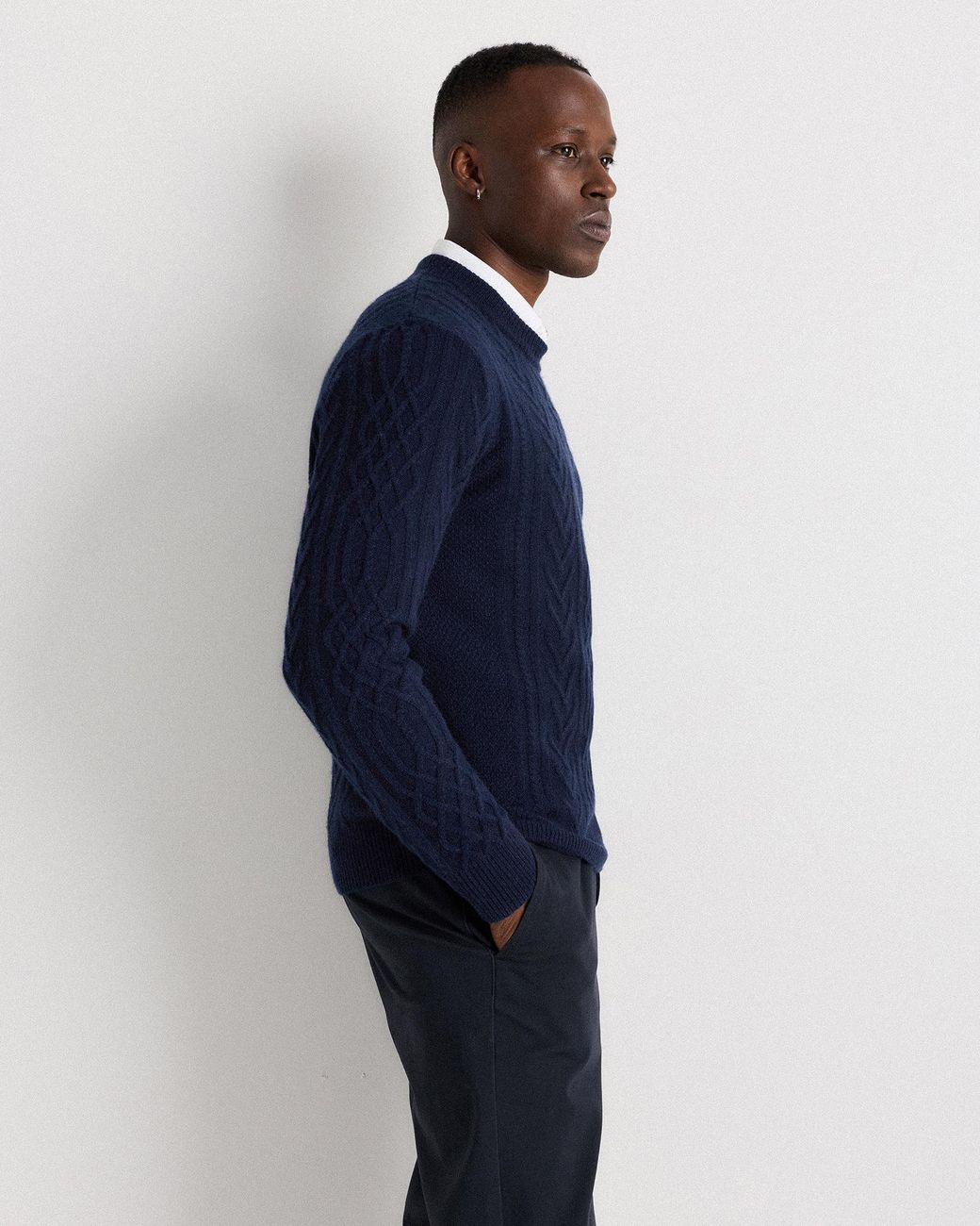 princess polly baby blue dress Blue Sweater Outfit Men Layering main image 0