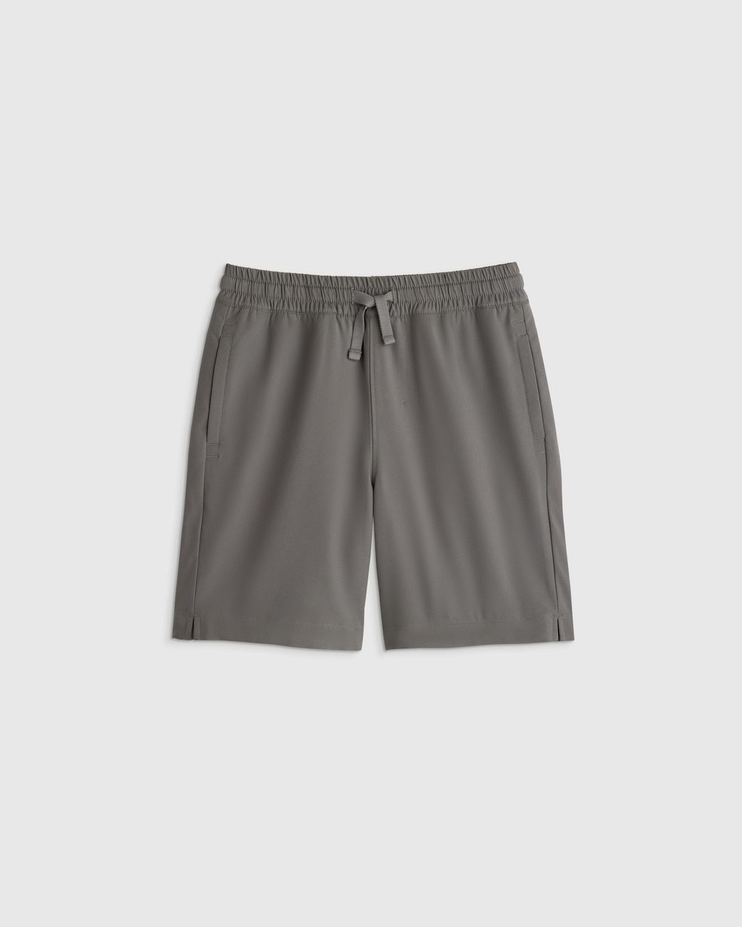 Quince Gray Boys Performance Pull On Short, Recycled Polyester Spandex