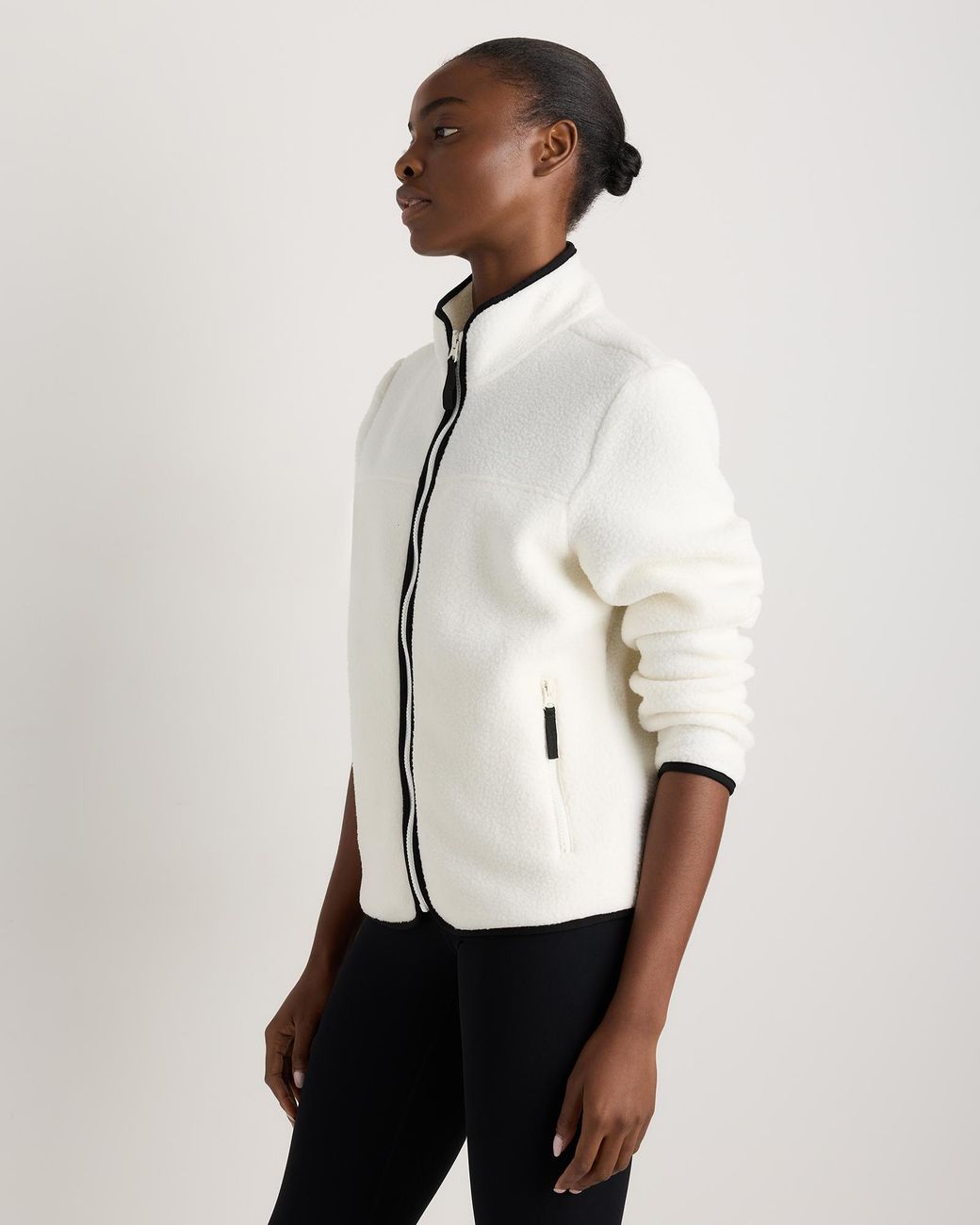 Quince Natural Sherpa Full-Zip Jacket, 100% Polyester
