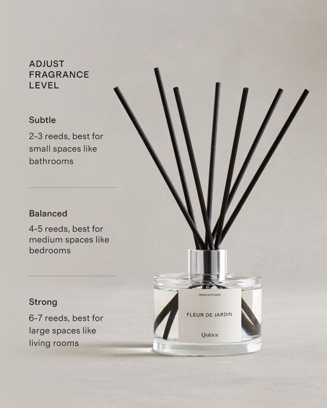 Quince Natural Fleur De Jardin Reed Diffuser, Reed Diffuser Oil