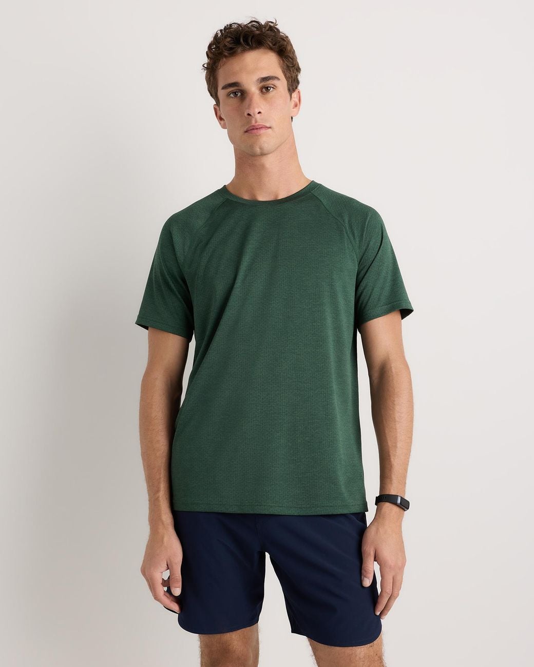 Quince Green Mesh Performance Training Tee, Recycled Polyester for men