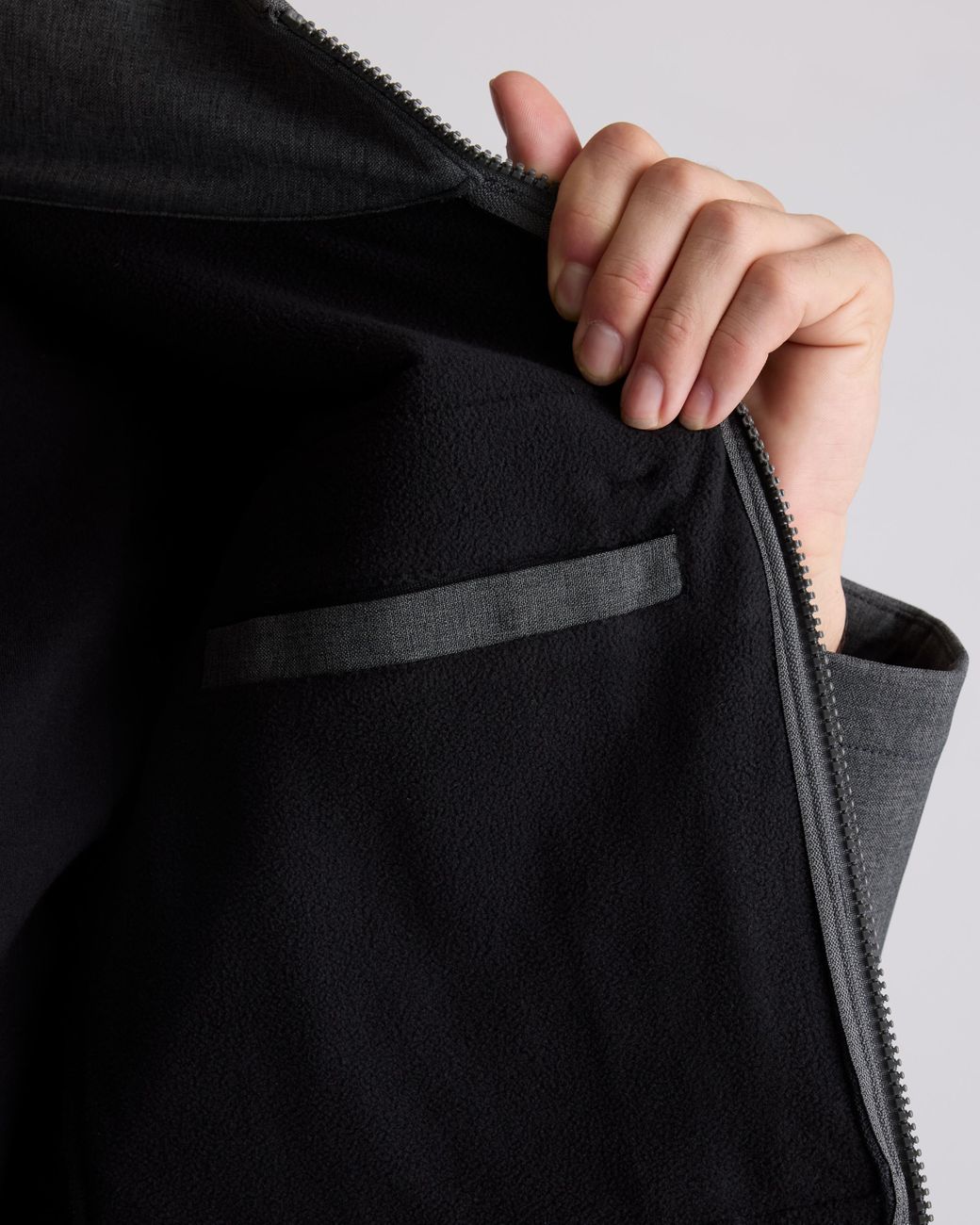 Quince Gray Softshell Fleece-Lined Full-Zip Jacket, Recycled Polyester for men
