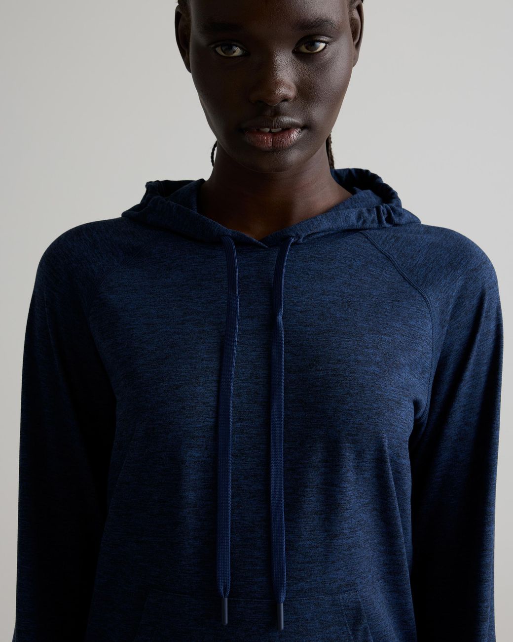 Quince Blue Flowknit Pullover Hoodie, Recycled Polyester
