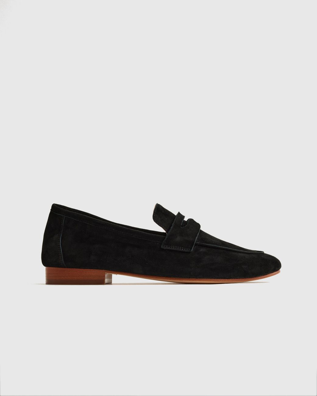 Quince Italian Suede Penny Loafer in Black Lyst