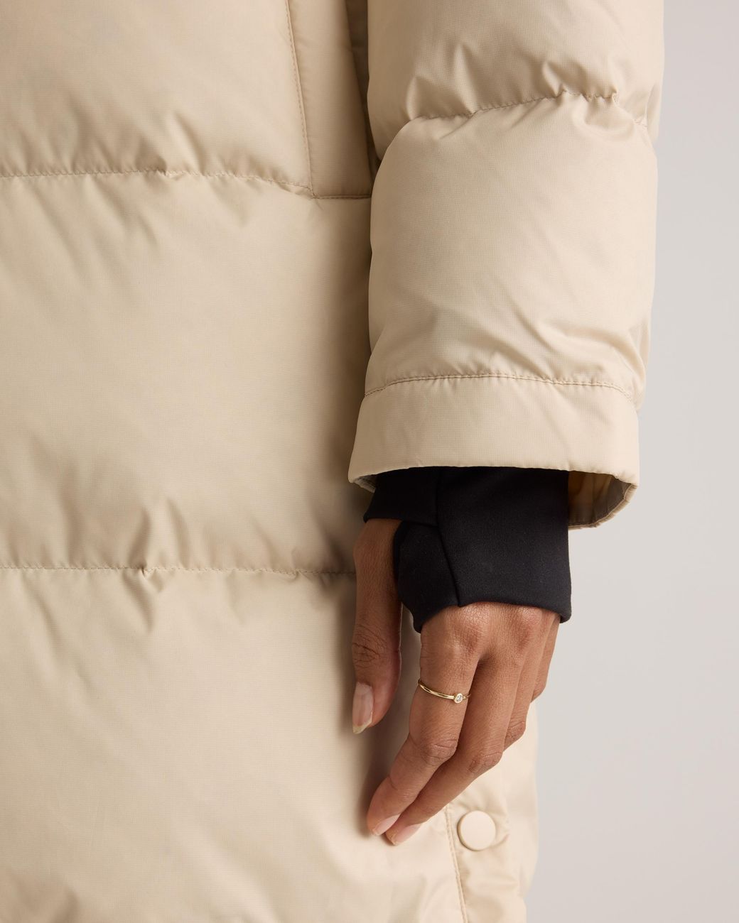 Quince Natural Responsible Down Long Puffer Jacket, Recycled Polyester