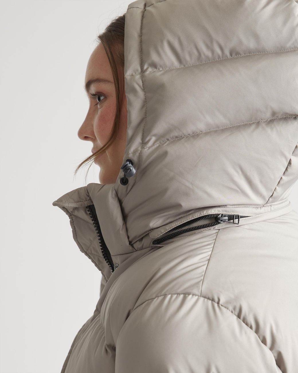 Quince Brown Responsible Down Puffer Jacket, Recycled Polyester
