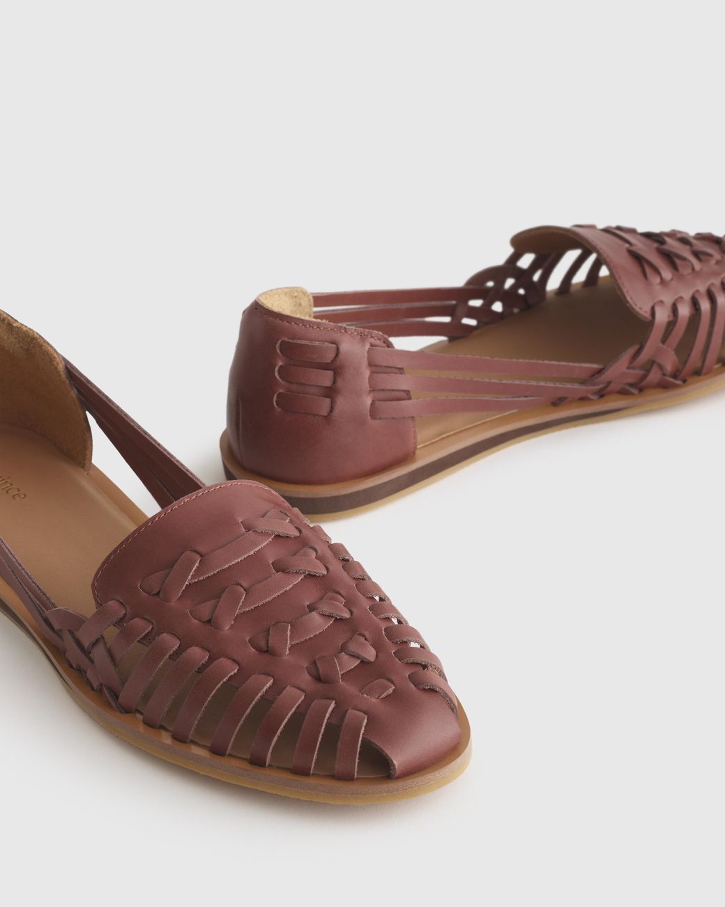 Quince Brown Huarache Flat, Leather