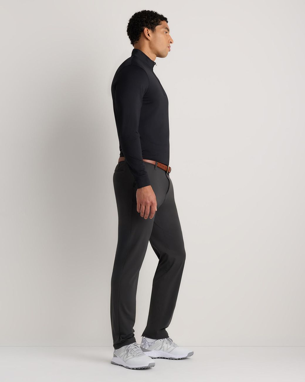 Quince Black Protech Golf Pants, 100% Polyester for men