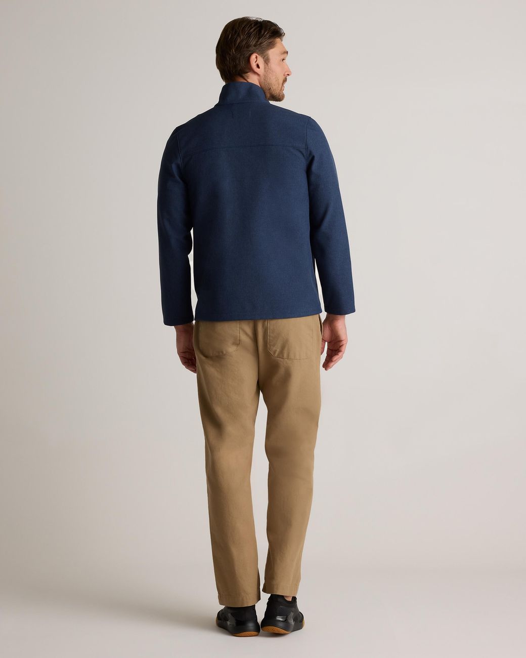 Quince Blue Softshell Fleece-Lined Full-Zip Jacket, Recycled Polyester for men