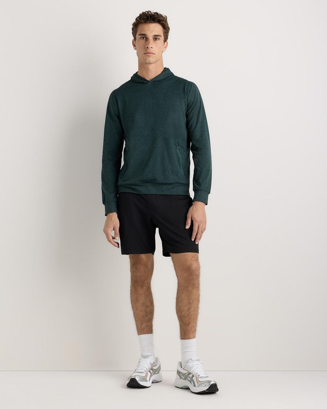 Quince Green Flowknit Performance Hoodie, Recycled Polyester for men
