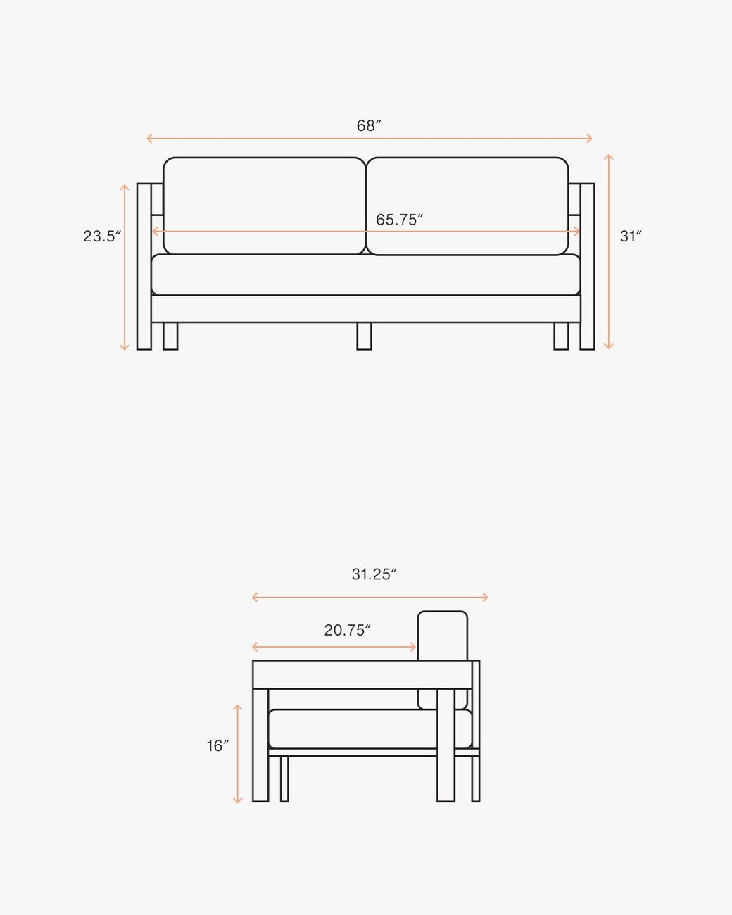 Quince Natural Curved Solid Teak Outdoor Sofa