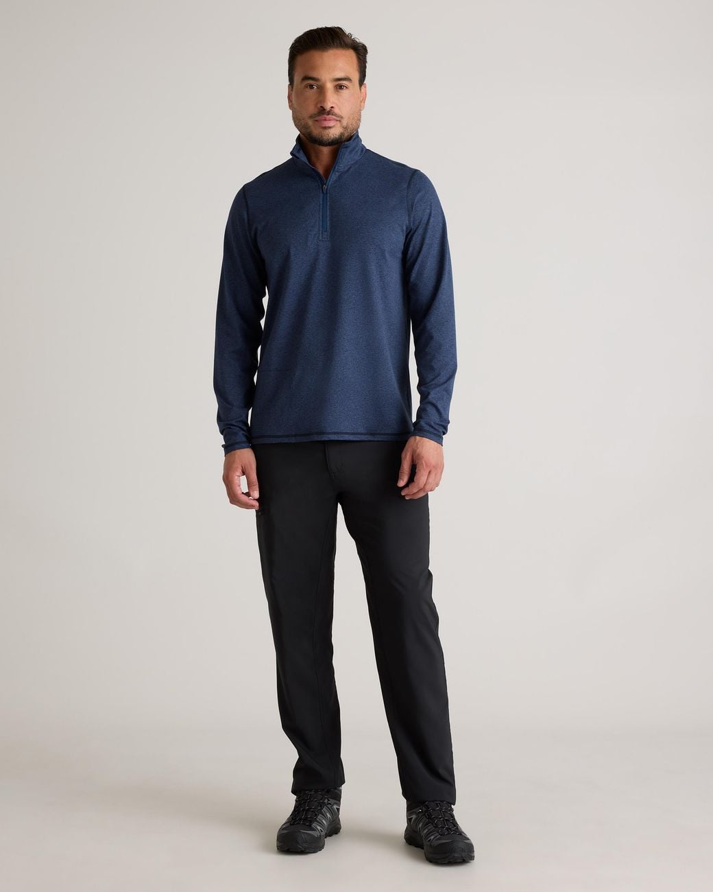 Quince Blue Flowknit Performance Half-Zip, Recycled Polyester for men