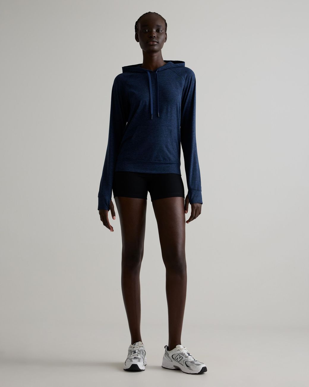 Quince Blue Flowknit Pullover Hoodie, Recycled Polyester