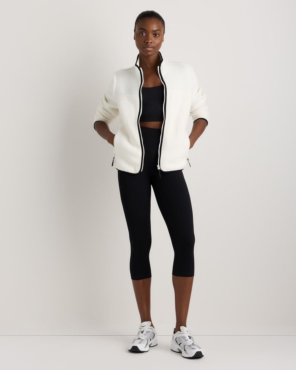 Quince Natural Sherpa Full-Zip Jacket, 100% Polyester