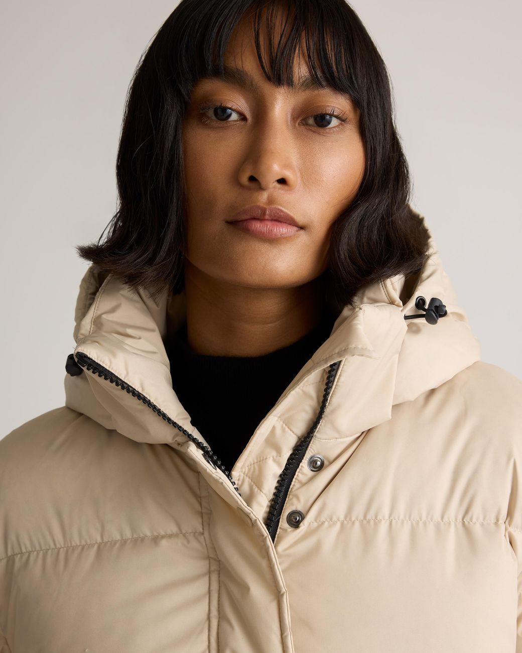 Quince Natural Responsible Down Long Puffer Jacket, Recycled Polyester