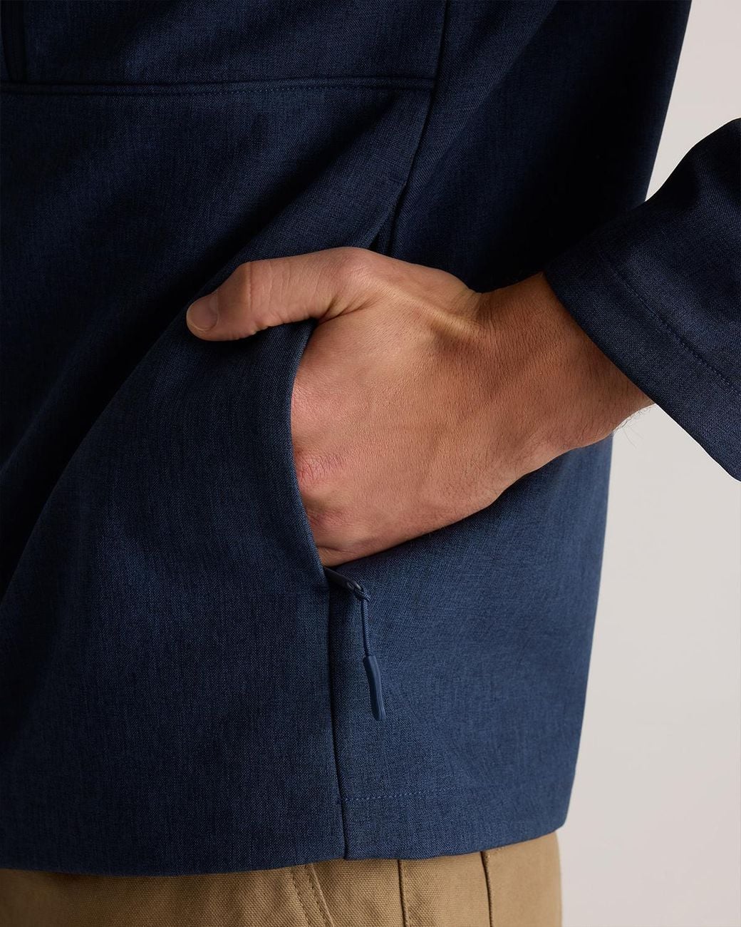Quince Blue Softshell Fleece-Lined Full-Zip Jacket, Recycled Polyester for men