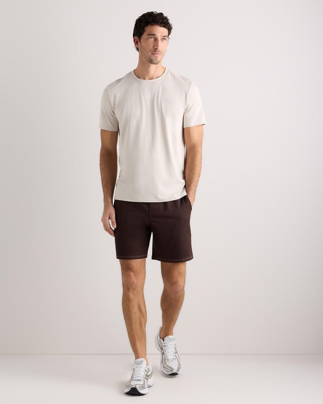 Quince White Flowknit Breeze Performance Tee, 100% Polyester for men