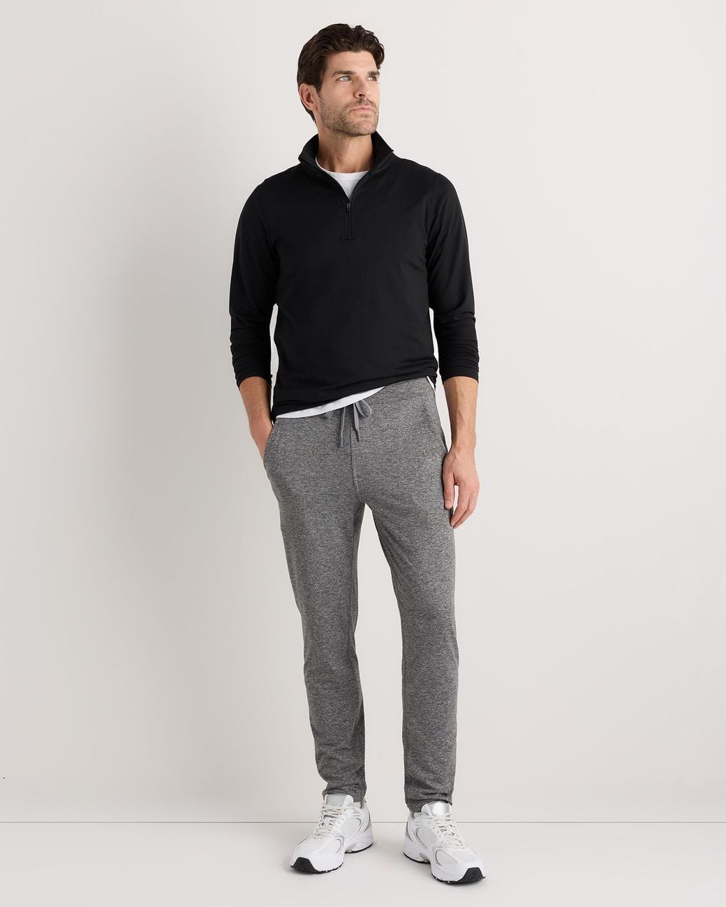 Quince Gray Flowknit Performance Pants, Recycled Polyester for men