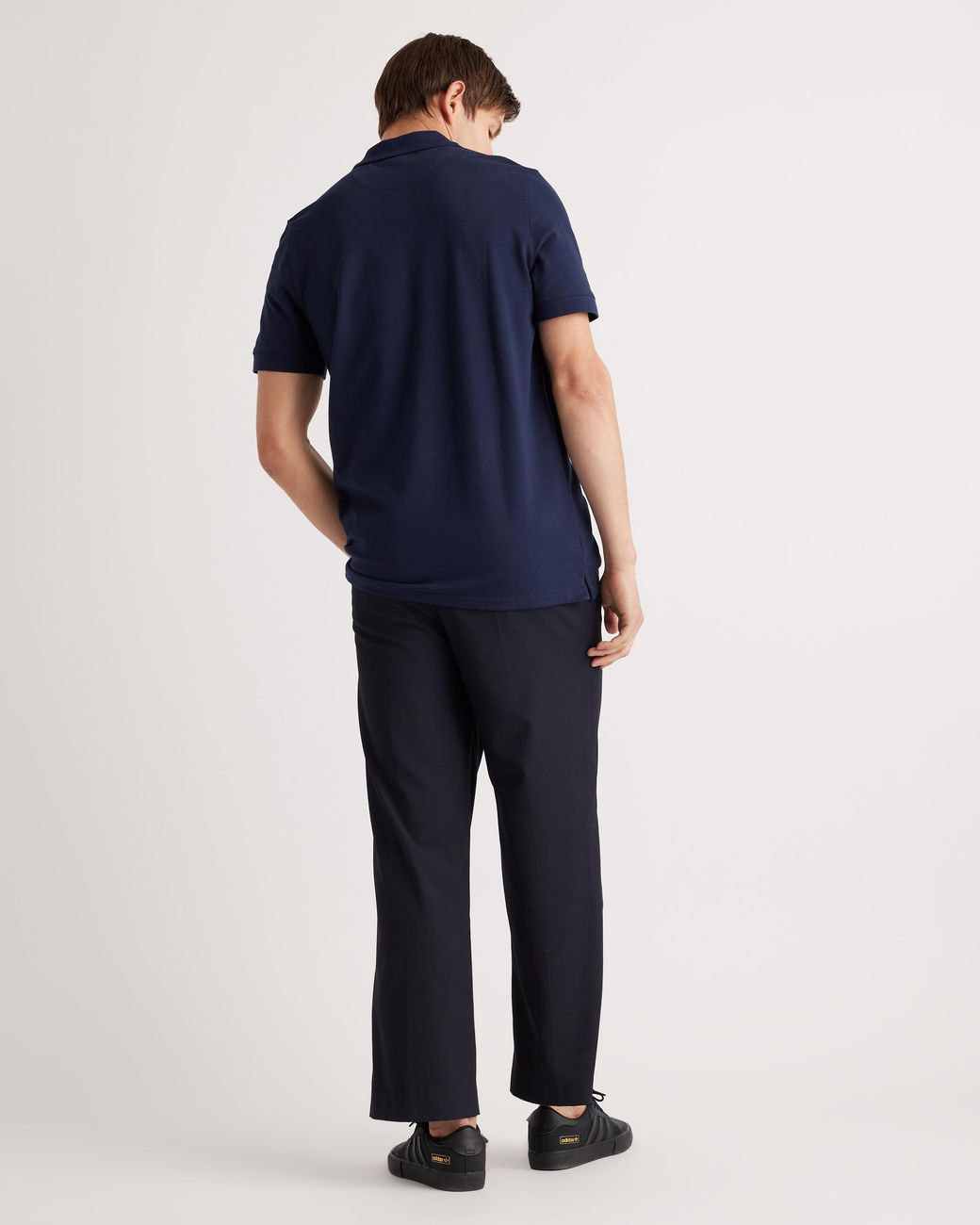 Quince Blue Pique Polo, Organic Cotton for men