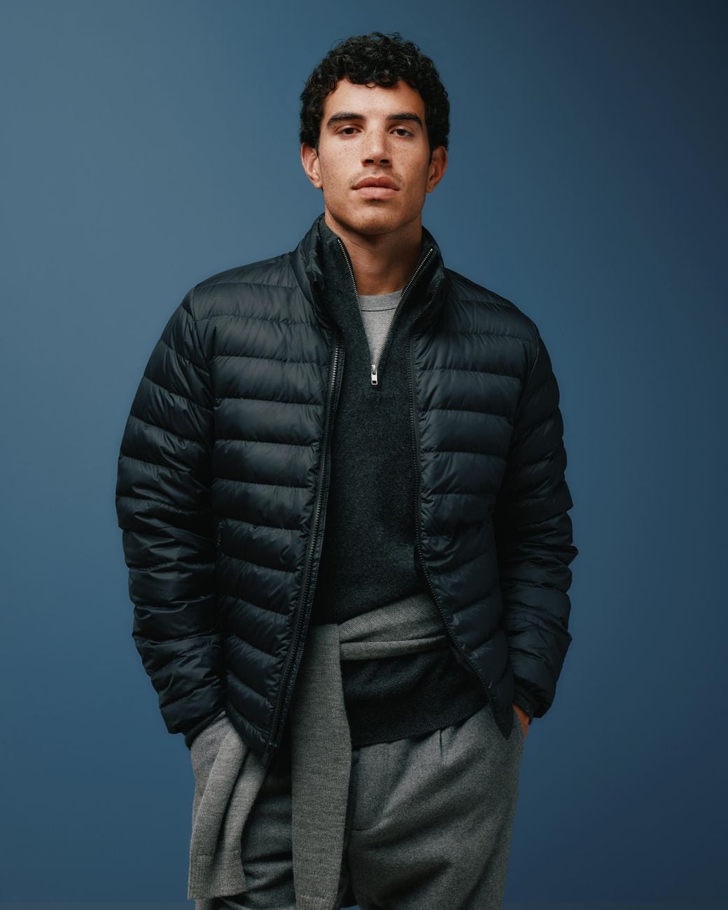 Quince Gray Lightweight Down Packable Puffer Jacket, Recycled Polyester for men