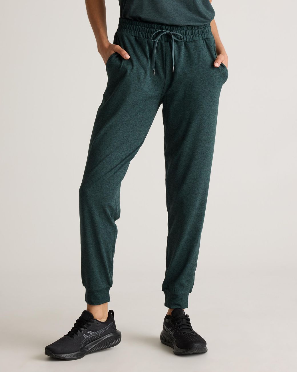 Quince Multicolor Flowknit Mid-Rise Joggers, Recycled Poly With Stretch