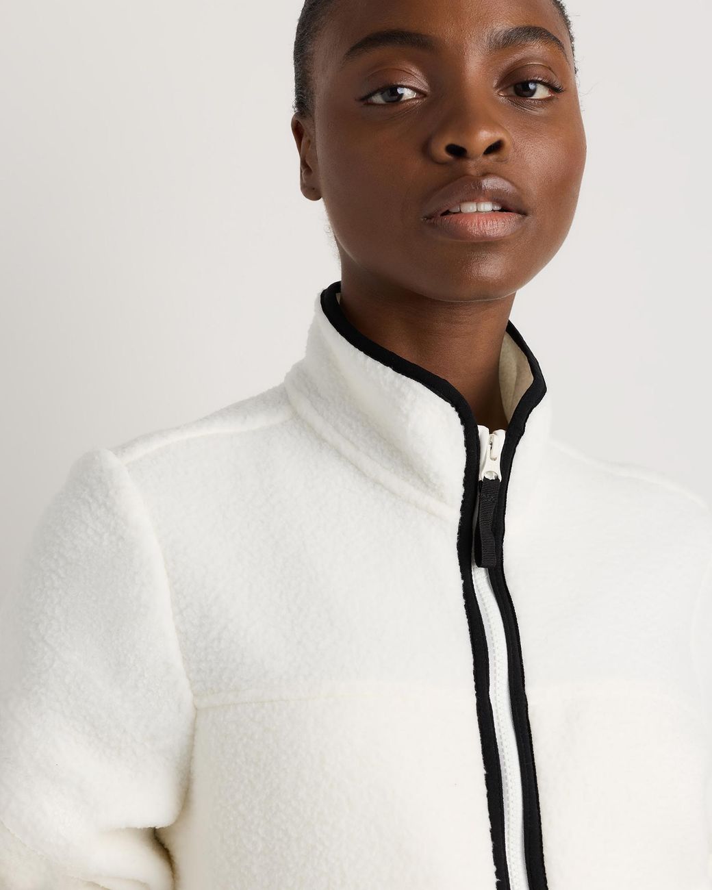 Quince Natural Sherpa Full-Zip Jacket, 100% Polyester