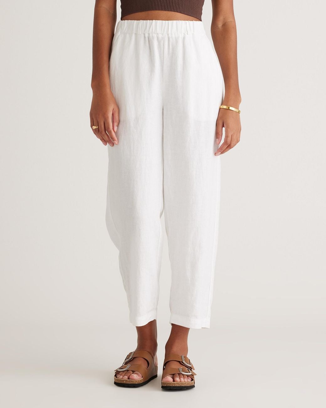 Quince White 100% European 100% European Linen Pants