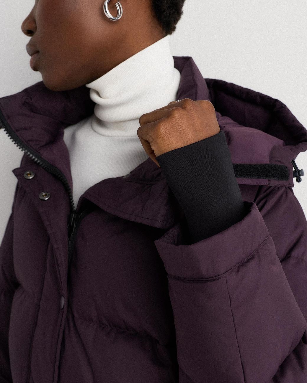 Quince Blue Responsible Down Long Puffer Jacket, Recycled Polyester