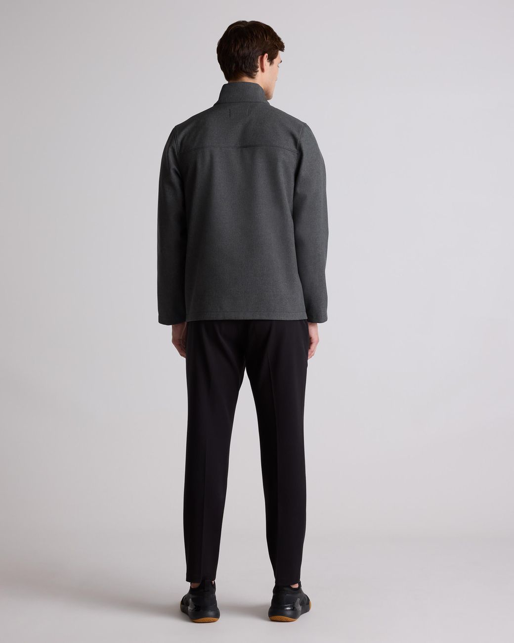 Quince Gray Softshell Fleece-Lined Full-Zip Jacket, Recycled Polyester for men